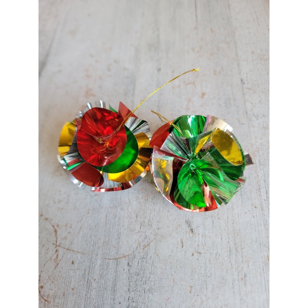 Rainbow foil reflective colorful ball ornament Xmas set unique home decor
